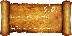 Istvándi Olivér névjegykártya