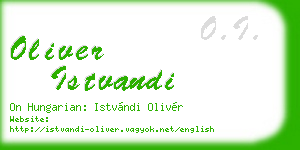 oliver istvandi business card