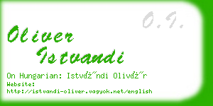 oliver istvandi business card